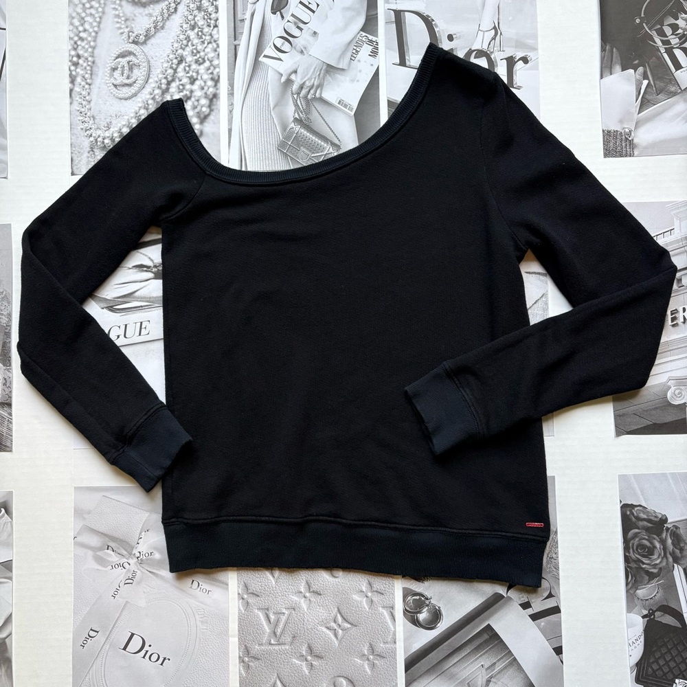 n:Philanthropy off the shoulder sweatshirt